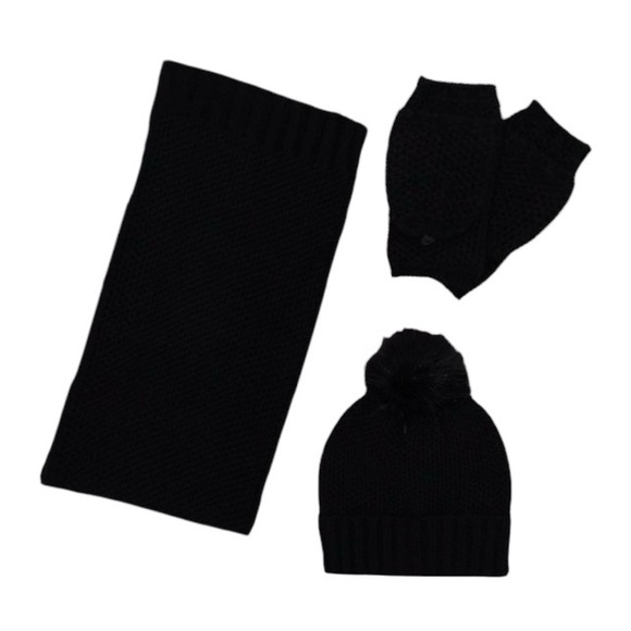 Time And Tru Honeycomb Knit Beanie, Scarf And Gloves Gift Set - Picture 9 of 13